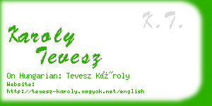 karoly tevesz business card